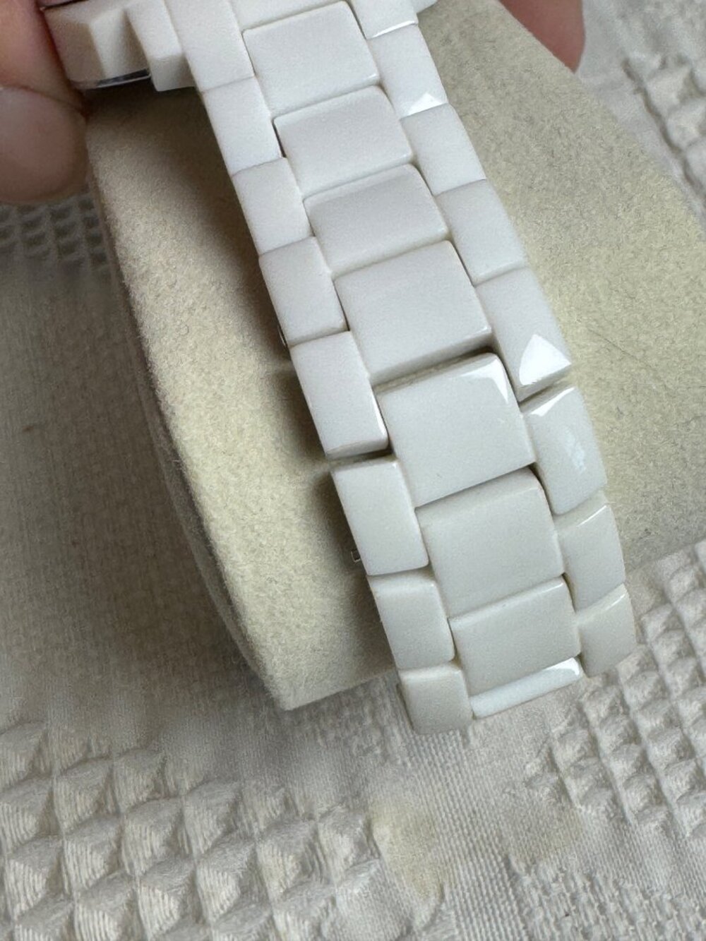 Michael Kors MK5079 Womens White Acrylic Band Watch MOP & Crystal Embellished - Picture 9 of 12